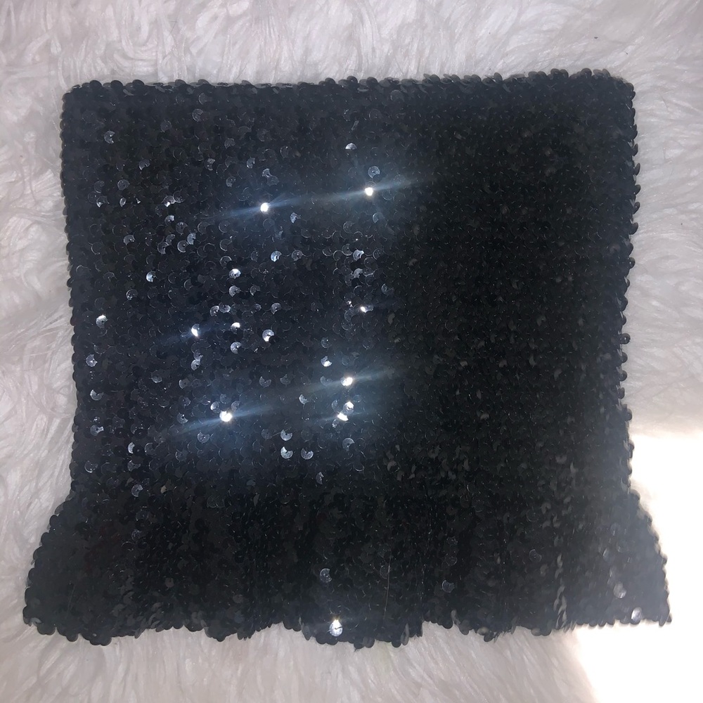 Sparkly black tube top